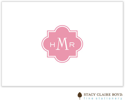 Stationery/Thank You Notes by Stacy Claire Boyd - Medallion - Pink (Folded) Stationery/Thank You Notes by Stacy Claire Boyd - Medallion - Pink (Folded)