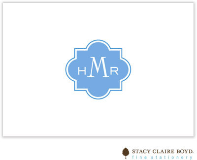 Stationery/Thank You Notes by Stacy Claire Boyd - Medallion - Blue (Folded) Stationery/Thank You Notes by Stacy Claire Boyd - Medallion - Blue (Folded)