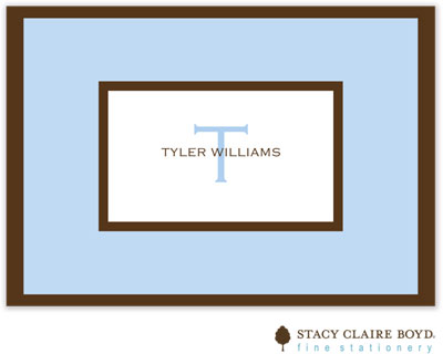 Stationery/Thank You Notes by Stacy Claire Boyd - Classic Border - Blue (Folded) Stationery/Thank You Notes by Stacy Claire Boyd - Classic Border - Blue (Folded)