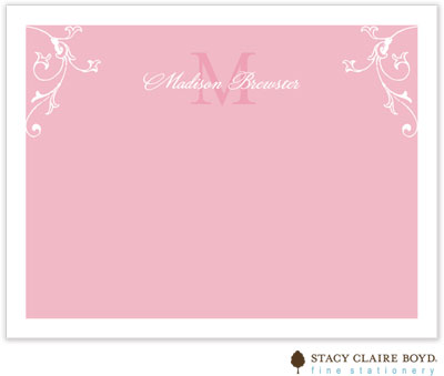 Stationery/Thank You Notes by Stacy Claire Boyd - Lovely - Pink (Flat)