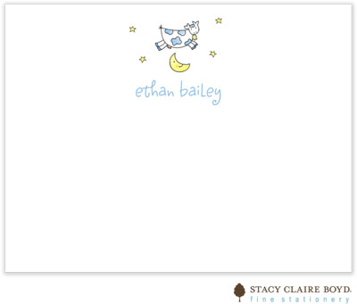 Stationery/Thank You Notes by Stacy Claire Boyd - Over the Moon - Blue (Flat) Stationery/Thank You Notes by Stacy Claire Boyd - Over the Moon - Blue (Flat)