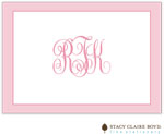 Stationery/Thank You Notes by Stacy Claire Boyd - Simple Border - Pink (Folded)