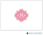 Stationery/Thank You Notes by Stacy Claire Boyd - Medallion - Pink (Folded)