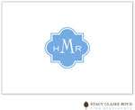 Stationery/Thank You Notes by Stacy Claire Boyd - Medallion - Blue (Folded)