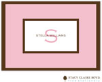 Stationery/Thank You Notes by Stacy Claire Boyd - Classic Border - Pink (Folded)