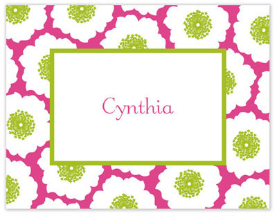 Stationery/Thank You Notes by Stacy Claire Boyd - Bursts of Blossoms - Green (Folded) Stationery/Thank You Notes by Stacy Claire Boyd - Bursts of Blossoms - Green (Folded)