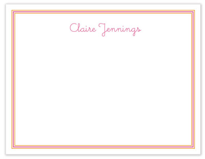 Stationery/Thank You Notes by Stacy Claire Boyd - Lined Up - Pink (Flat) Stationery/Thank You Notes by Stacy Claire Boyd - Lined Up - Pink (Flat)
