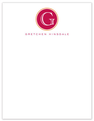 Stationery/Thank You Notes by Stacy Claire Boyd - Typewriter Initial - Raspberry (Flat) Stationery/Thank You Notes by Stacy Claire Boyd - Typewriter Initial - Raspberry (Flat)