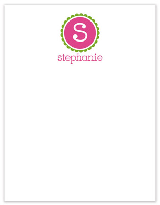 Stationery/Thank You Notes by Stacy Claire Boyd - Simply Scalloped - Pink (Flat)