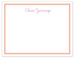 Stationery/Thank You Notes by Stacy Claire Boyd - Lined Up - Pink (Flat)