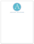 Stationery/Thank You Notes by Stacy Claire Boyd - Typewriter Initial - Blue (Flat)