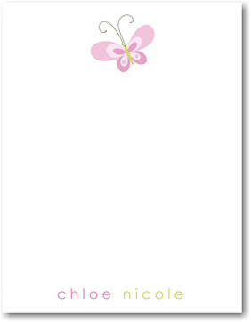 Stationery/Thank You Notes by Stacy Claire Boyd - Pink Butterfly