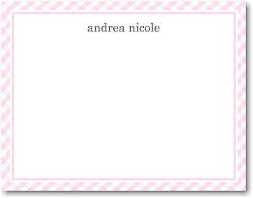 Stationery/Thank You Notes by Stacy Claire Boyd - Preppy Plaid-Pink