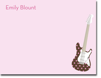 Stationery/Thank You Notes by Stacy Claire Boyd - Let's Rock-Pink Stationery/Thank You Notes by Stacy Claire Boyd - Let's Rock-Pink