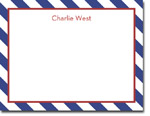 Stationery/Thank You Notes by Stacy Claire Boyd - Rugby Stripe Birthday