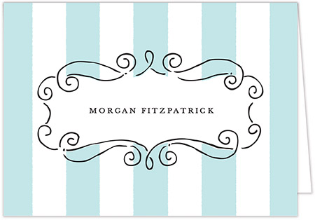 Stationery/Thank You Notes by Sweet Pea (Curly Frame & Stripes)