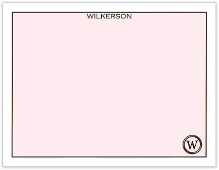 Small Stationery/Thank You Notes - Classic Edge White & Pink | Sweet Pea Designs