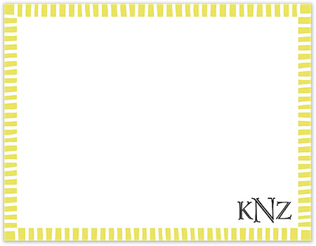 Small Stationery/Thank You Notes - Striped Edge Limeade | Sweet Pea Designs