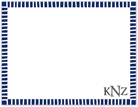 Small Stationery/Thank You Notes - Striped Edge Navy | Sweet Pea Designs