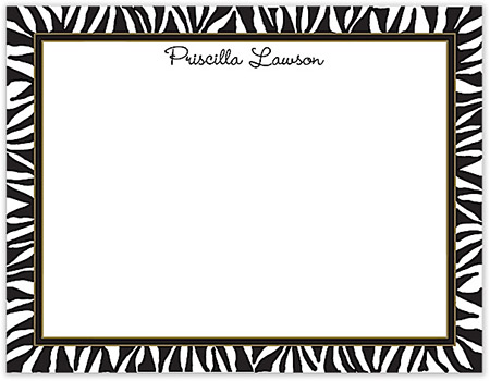 Small Stationery/Thank You Notes - Zebra Edge Black | Sweet Pea Designs