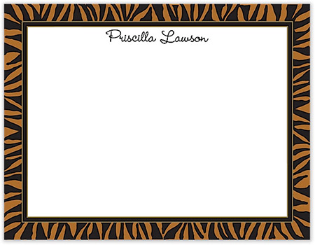 Small Stationery/Thank You Notes - Zebra Edge Black & Sienna | Sweet Pea Designs