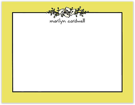 Small Stationery/Thank You Notes - Floral Garland Limeade | Sweet Pea Designs