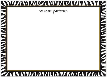 Large Stationery/Thank You Notes - Zebra Edge Black | Sweet Pea Designs