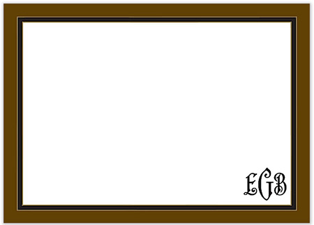 Large Stationery/Thank You Notes - Chocolate Edge & Black Border | Sweet Pea Designs