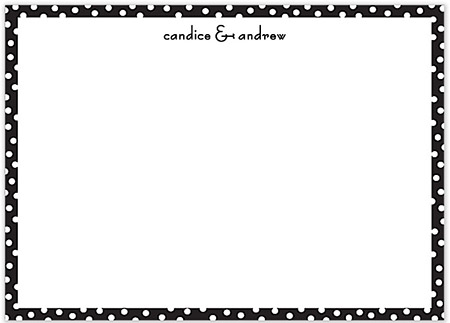 Large Stationery/Thank You Notes - Dotted Edge Black | Sweet Pea Designs