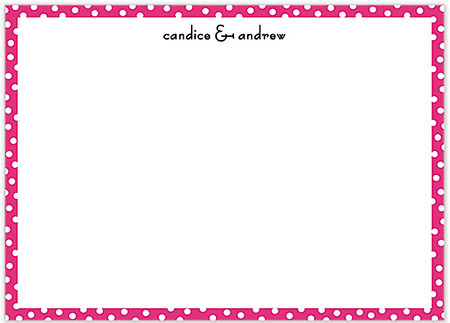 Large Stationery/Thank You Notes - Dotted Edge Hot Pink | Sweet Pea Designs