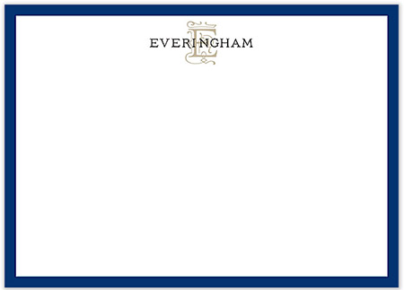 Large Stationery/Thank You Notes - Classic Edge Navy | Sweet Pea Designs