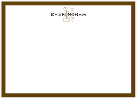 Large Stationery/Thank You Notes - Classic Edge Chocolate | Sweet Pea Designs