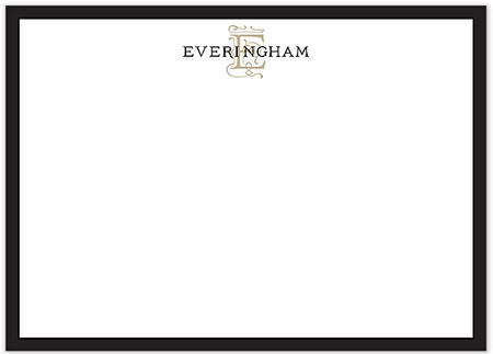 Large Stationery/Thank You Notes - Classic Edge Black | Sweet Pea Designs