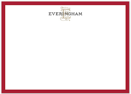 Large Stationery/Thank You Notes - Classic Edge Red | Sweet Pea Designs