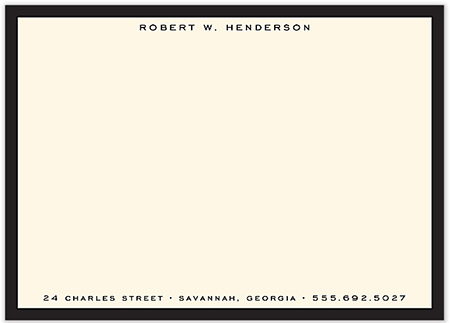 Large Stationery/Thank You Notes - Classic Edge Black | Sweet Pea Designs