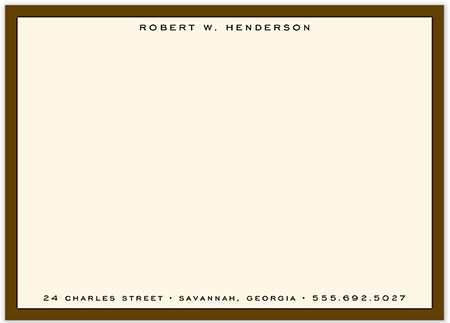 Large Stationery/Thank You Notes - Classic Edge Chocolate | Sweet Pea Designs