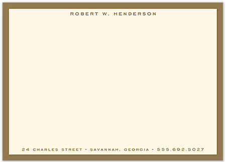 Large Stationery/Thank You Notes - Classic Edge Gold | Sweet Pea Designs