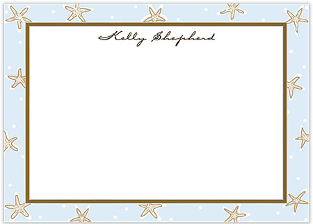 Large Stationery/Thank You Notes - Starfish Blue | Sweet Pea Designs