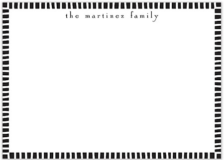 Large Stationery/Thank You Notes - Striped Edge Black | Sweet Pea Designs