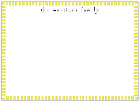 Large Stationery/Thank You Notes - Striped Edge Limeade | Sweet Pea Designs