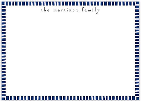 Large Stationery/Thank You Notes - Striped Edge Navy | Sweet Pea Designs