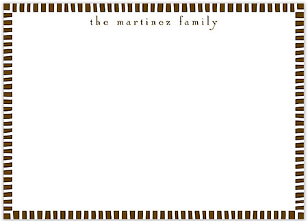 Large Stationery/Thank You Notes - Striped Edge Chocolate | Sweet Pea Designs