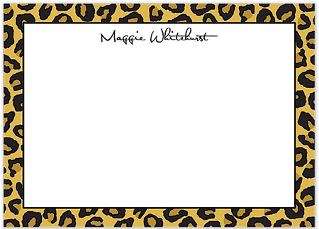 Large Stationery/Thank You Notes - Leopard Gold & Black | Sweet Pea Designs