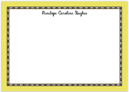 Large Stationery/Thank You Notes - Rice Bead Border Limeade | Sweet Pea Designs