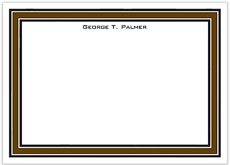 Large Stationery/Thank You Notes - Chocolate & Black Borders | Sweet Pea Designs