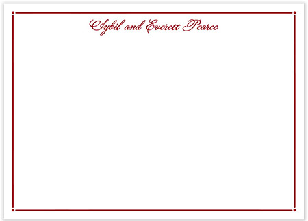 Large Stationery/Thank You Notes - Tailored Border Black on Ecru | Sweet Pea Designs