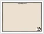 Small Stationery/Thank You Notes - Classic Edge White & Chocolate On Latte | Sweet Pea Designs