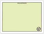Small Stationery/Thank You Notes - Classic Edge White & Lime | Sweet Pea Designs