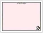 Small Stationery/Thank You Notes - Classic Edge White & Pink | Sweet Pea Designs