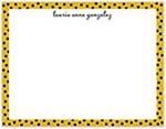Small Stationery/Thank You Notes - Dotted Edge Bright Gold & Black | Sweet Pea Designs